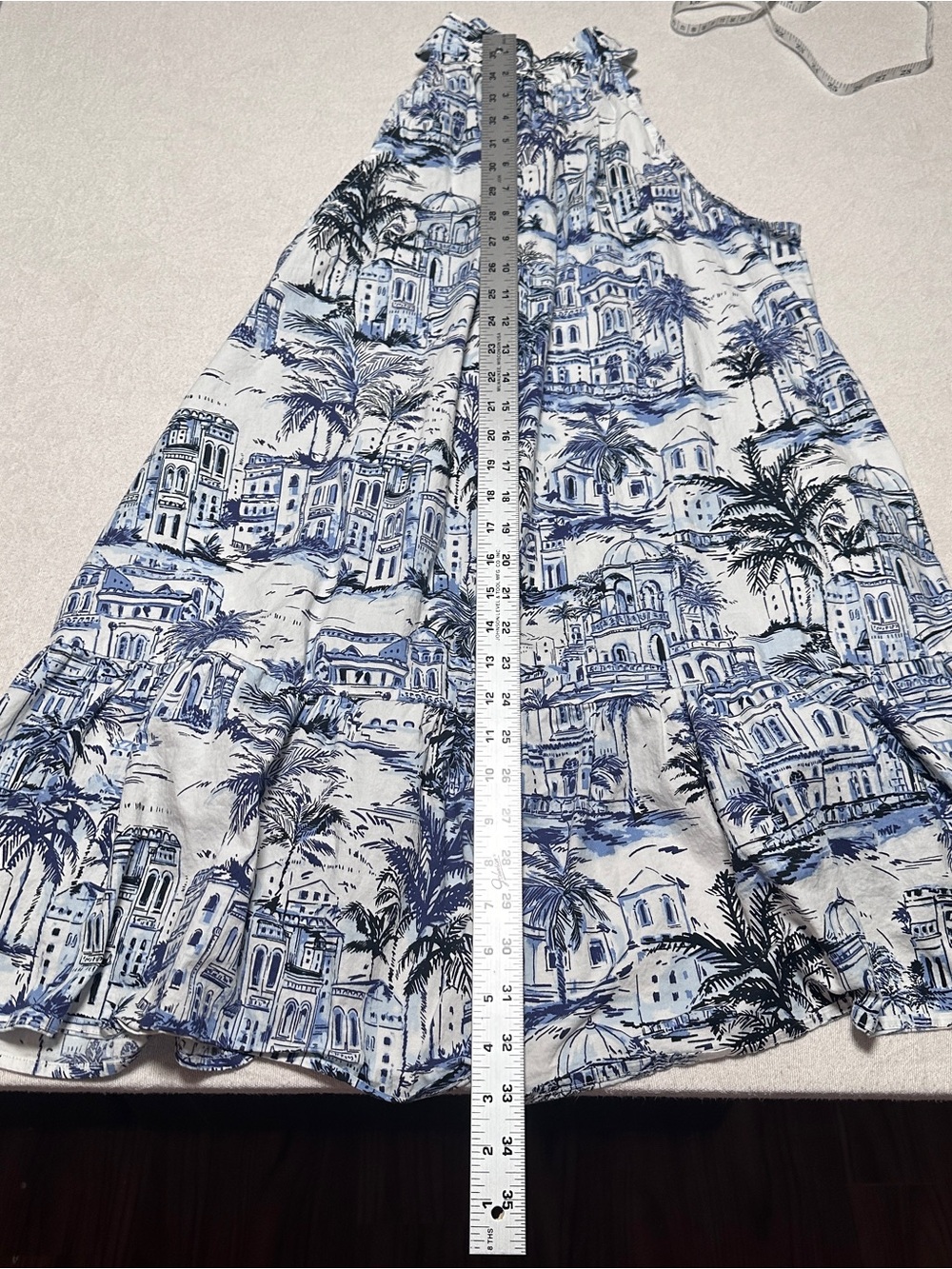 Calypso St. Barth Blue and White Halter Top Dress - Picture 3 of 12